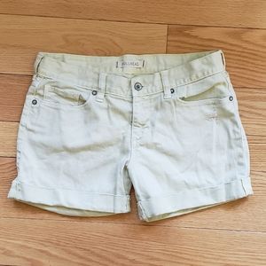 Light Yellow Denim Shorts